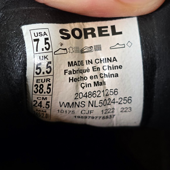 SOREL Evie II Waterproof Brown Leather Lace Up Wedge Ankle Boots Womens 7.5